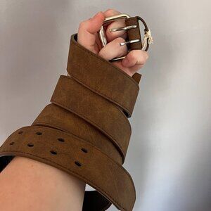 Men’s Belt Brown Genuine Leather NWT 64" Belt Touger Joy